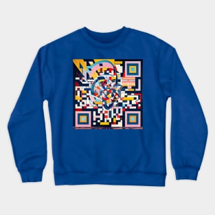 RickRoll QR Code Constructivist Art Crewneck Sweatshirt